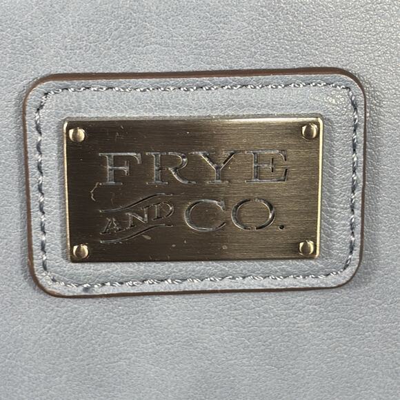 Frye and Co Core Satchel Light Blue Faux Leather Bag - Picture 2 of 12